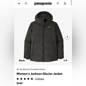 Patagonia women’s jackson glacier jacket, size small